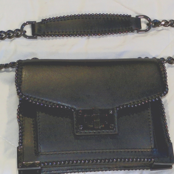 The Kooples Emily Nano Chain Studded Leather Shoulder Bag - Picture 6 of 16